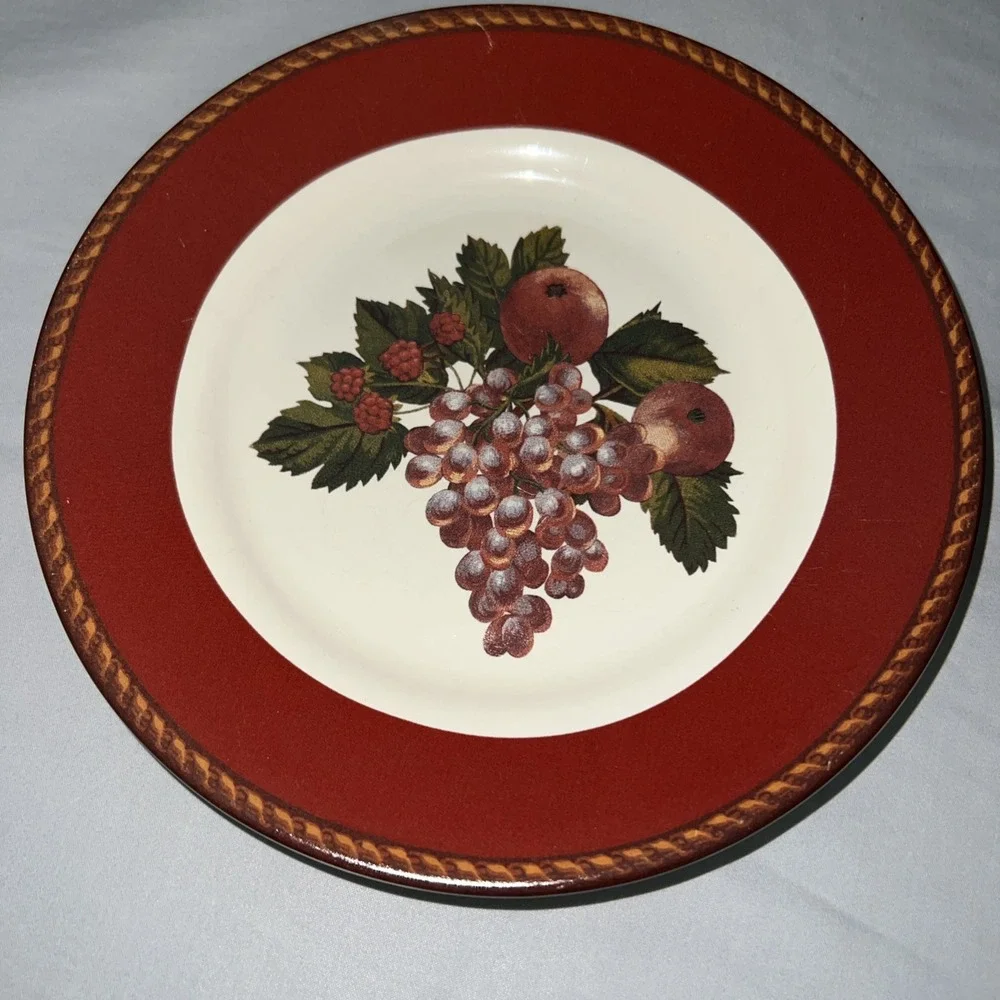 2 RAYMOND WAITES Cornucopia Rimmed Salad Plates
